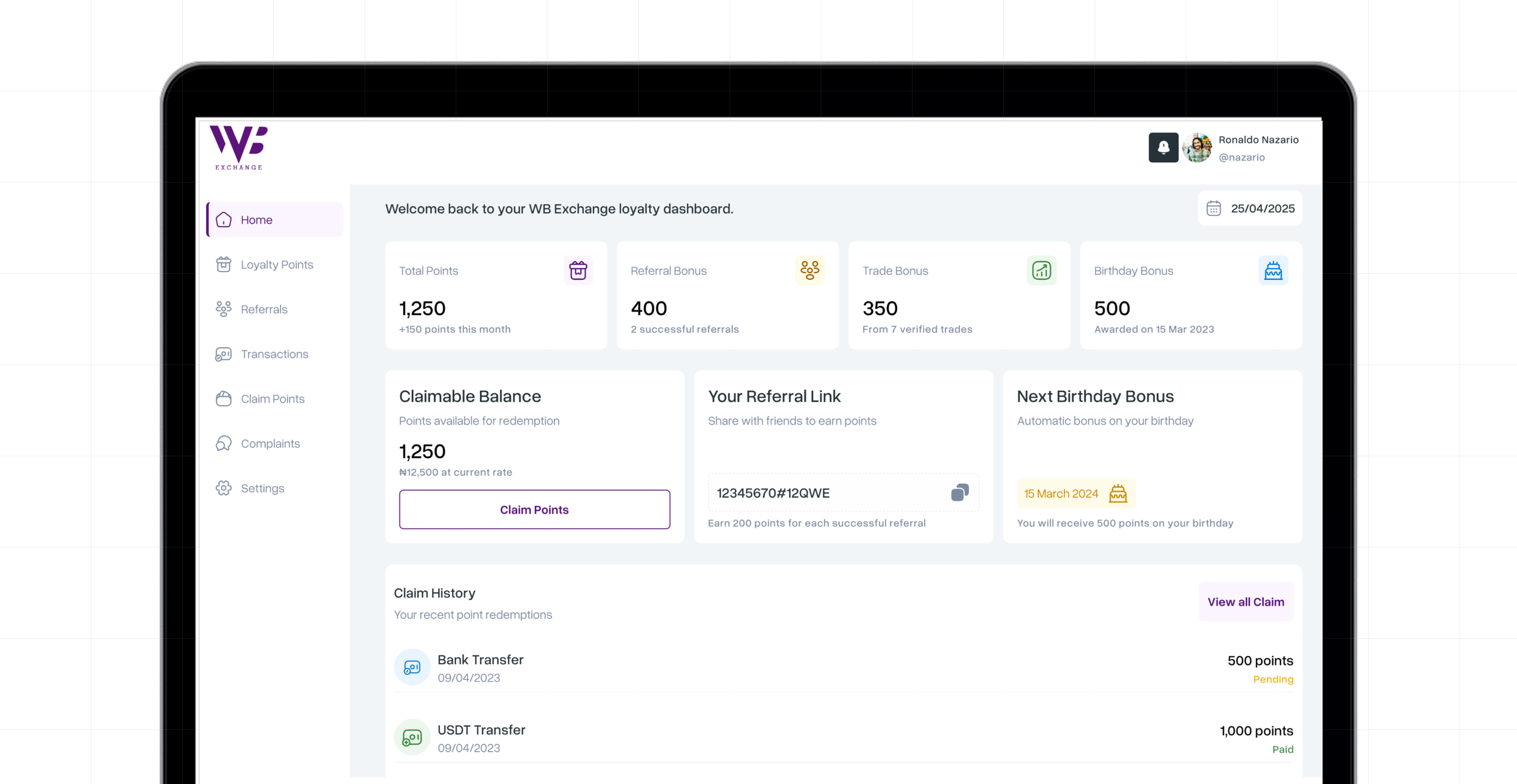 Dashboard preview image on a laptop screen