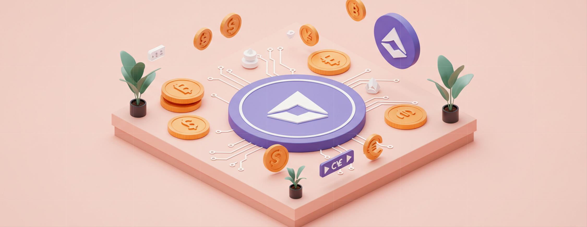 Photos of different cryptocurrencies as rewards